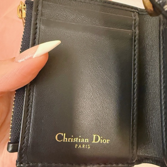 Dior Saddle Lotus Wallet in Blue Dior Oblique Jacquard Canvas Print - Picture 5 of 12